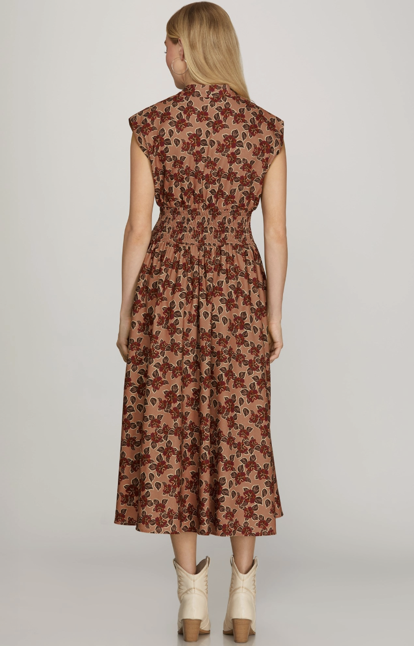 Printed Midi Dress
