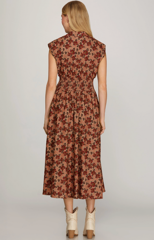 Printed Midi Dress