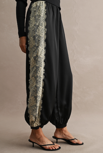 High Waisted Satin Balloon Pants