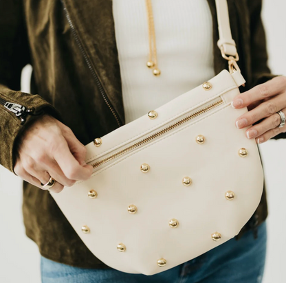 Chic Gold Studded Westlyn Bum Bag