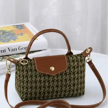 Houndstooth Mini Crossbody Bag