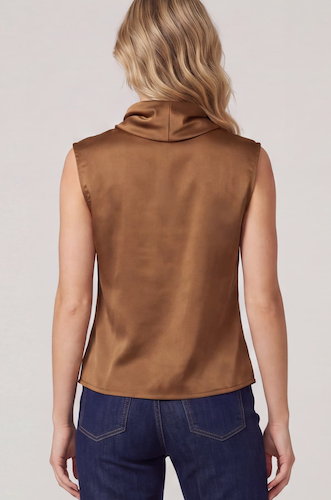 Sleeveless Woven Satin Top