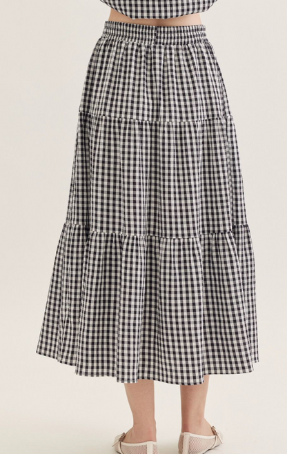 Gingham Midi Skirt