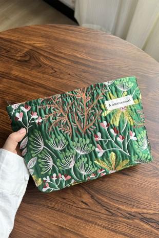 Botanical Floral Cosmetic Bag