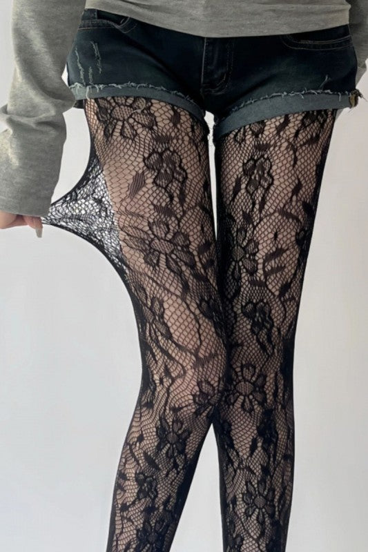 Swan Madchen Lace Jacquard Tights S2A2011