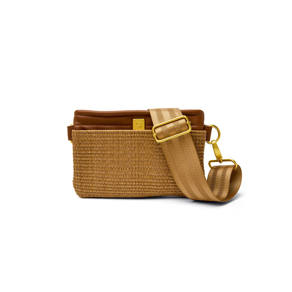 Think Royln Bum Bag Crossbody Bag 10105 Sand Dune Raffia