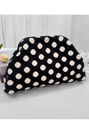 Polka Dot Clutch Cosmetic Bag