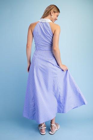 Sleeveless Maxi Shirt Dress