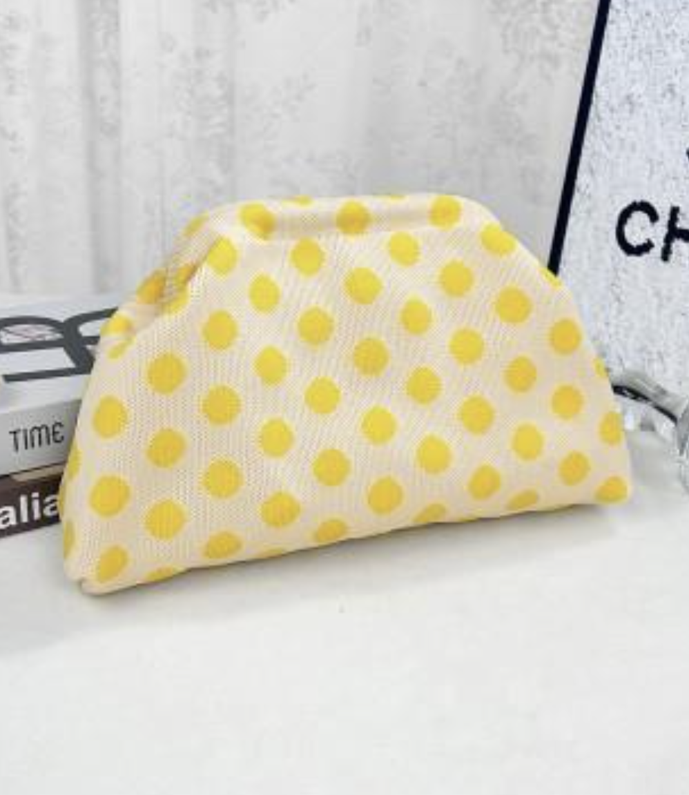 Polka Dot Clutch Cosmetic Bag