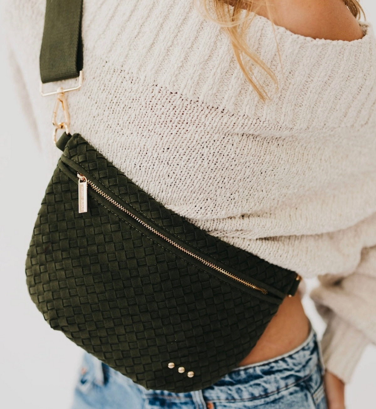 Suede Westlyn Woven Bum Bag