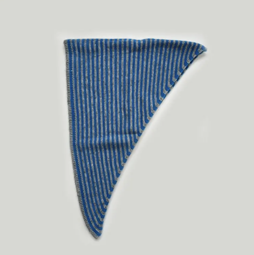 Striped Knit Triangle Scarf