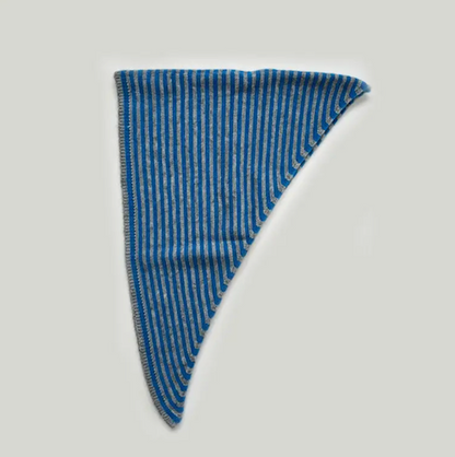 Striped Knit Triangle Scarf