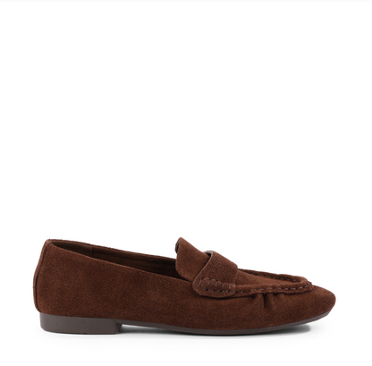 A Seychelles Day Trip single brown suede loafer shown in a side profile view against a plain white background.