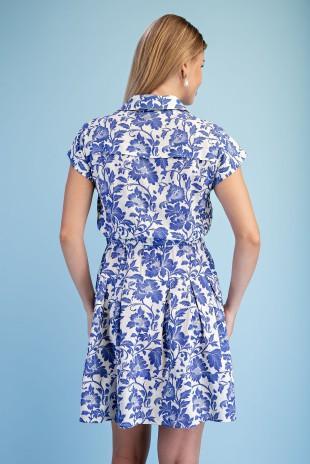 Floral Zipper Front Dress