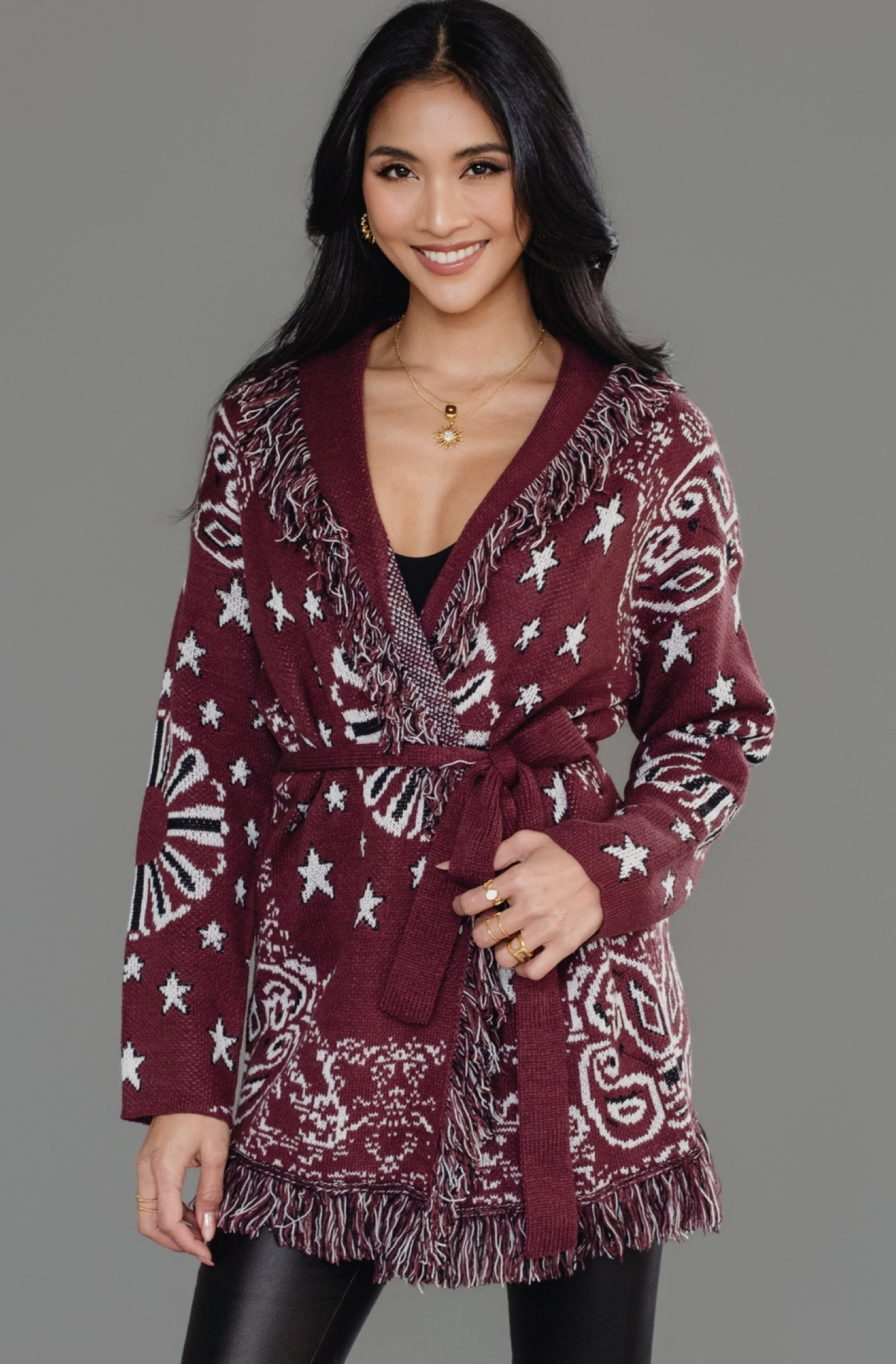 Bandana Fringe Cardigan