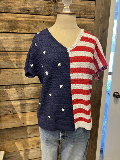 Stars and Stripes Knit Top