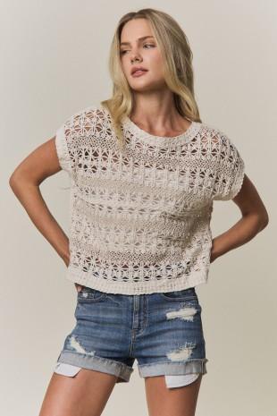 Crochet Knit Crop Top