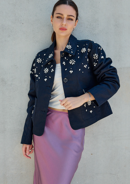 Jeweled Cropped Jacket