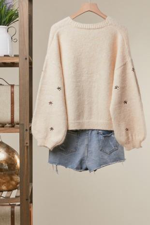 Embroidered Christmas Tree Cardigan