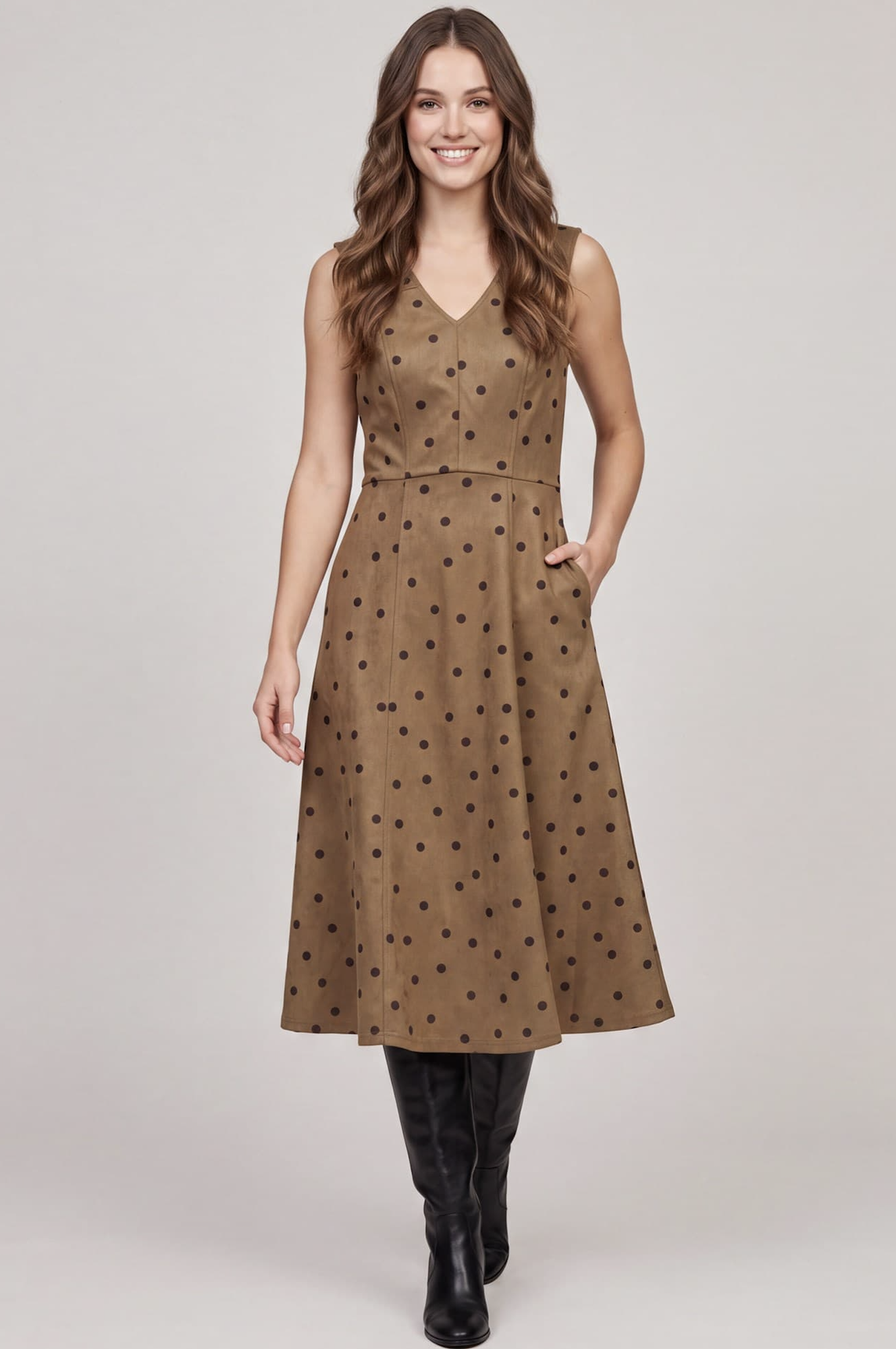 Polka Dot Midi Dress