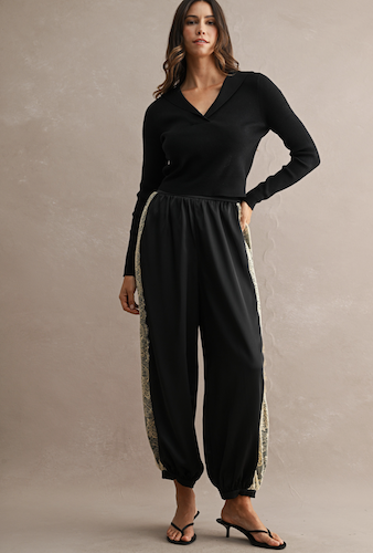 High Waisted Satin Balloon Pants