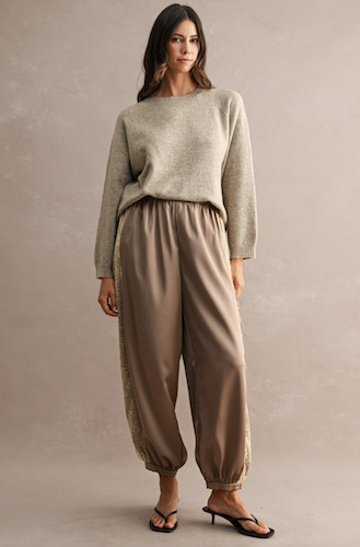 High Waisted Satin Balloon Pants