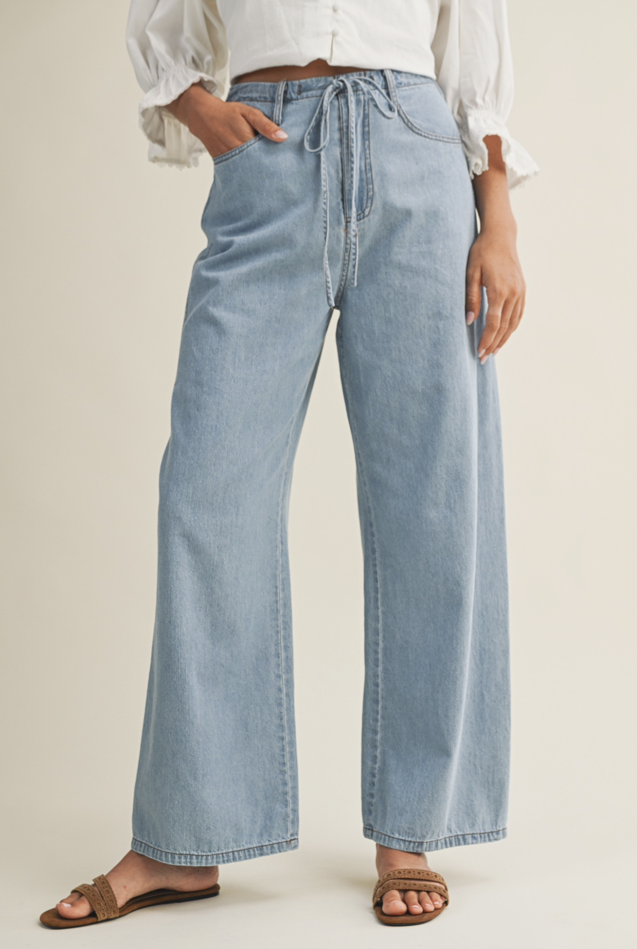 Relaxed Pants with Drawstring