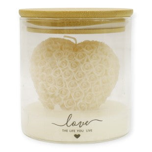 Tapa Rose Flower Heart Scented Candle SS51016-5