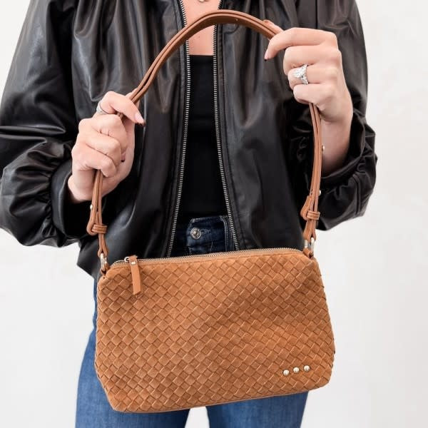 Pretty Simple Suede Harper Hobo Shoulder Bag