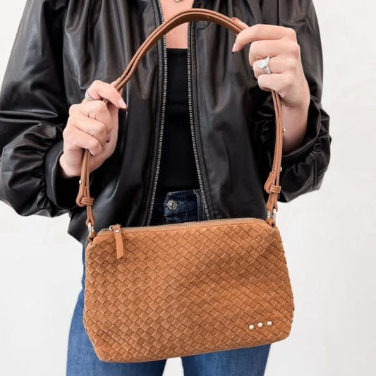 Pretty Simple Suede Harper Hobo Shoulder Bag
