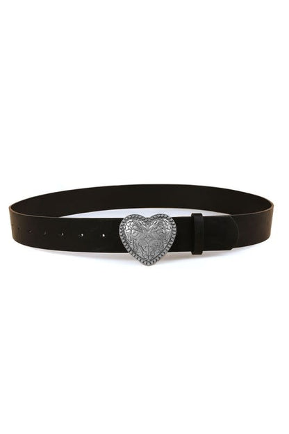 Swan Madchen Western Metal Heart Buckle Belt