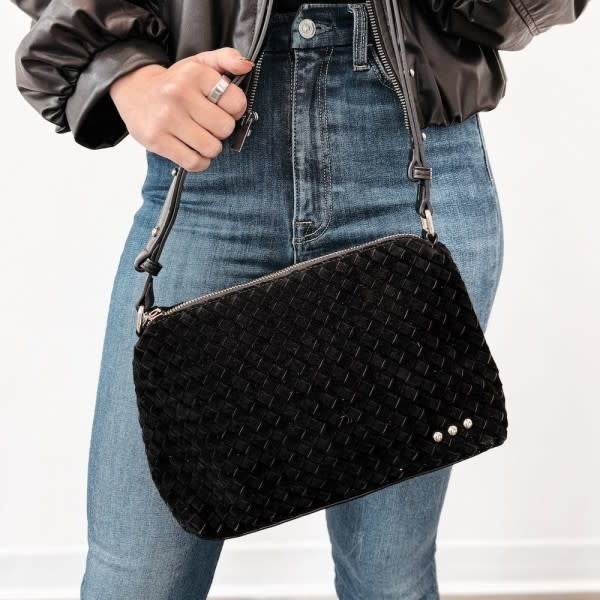 Pretty Simple Suede Harper Hobo Shoulder Bag