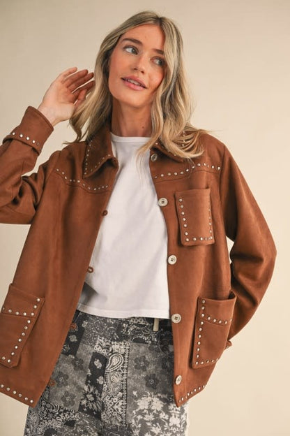 &Merci Studded Suede Jacket