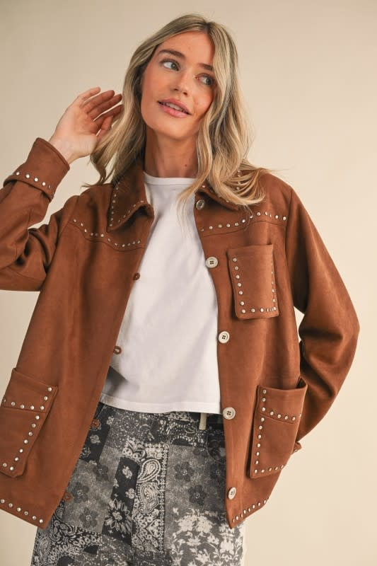 &Merci Studded Suede Jacket