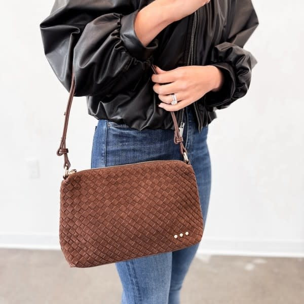 Pretty Simple Suede Harper Hobo Shoulder Bag