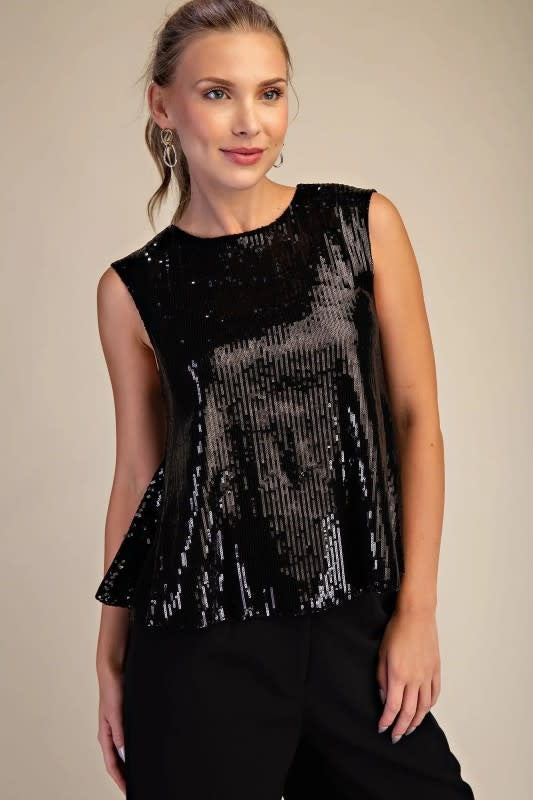 Style U Sequin Peplum Top