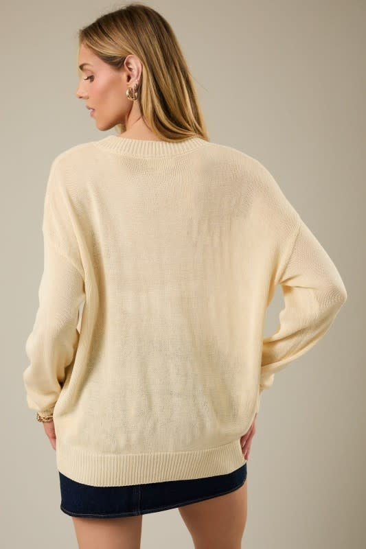 Sunday Edition "fish" Graphic Sweater