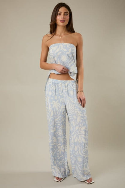 Sunday Edition High Rise Elastic Waist Wide Pants