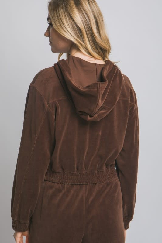 Love Tree Velour Full Zip Hoodie