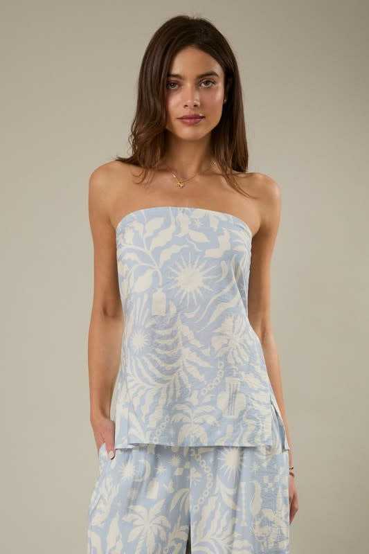 Sunday Edition Strapless Back Smocking Top