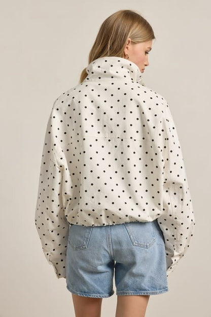 Polka Dot Pullover Jacket