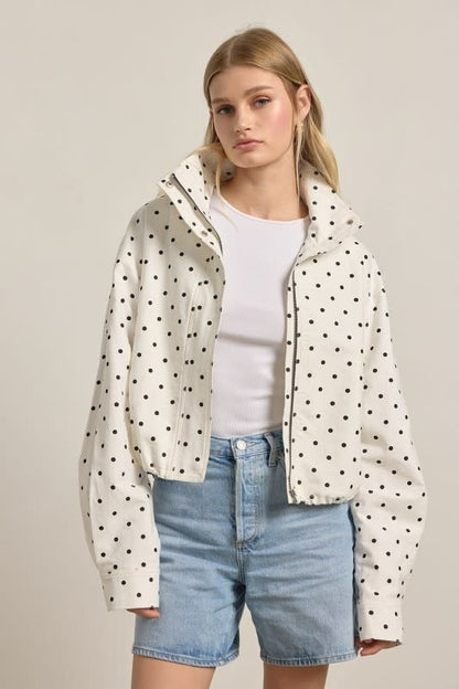 Polka Dot Pullover Jacket