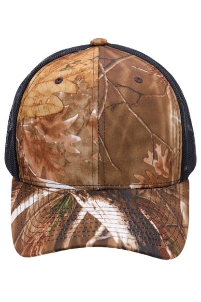 Cap Zone Hunt Camouflage Print Trucker Hat