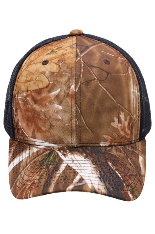 Cap Zone Hunt Camouflage Print Trucker Hat