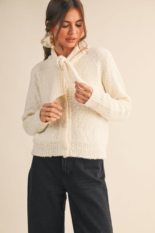 &Merci Tying Neck Sweater Cardigan