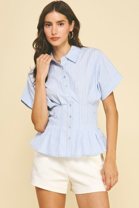 Pinch Stripe Button Down Shirt