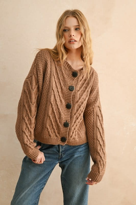 Miou Muse Cable Sweater Jacket