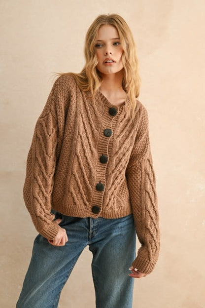 Miou Muse Cable Sweater Jacket