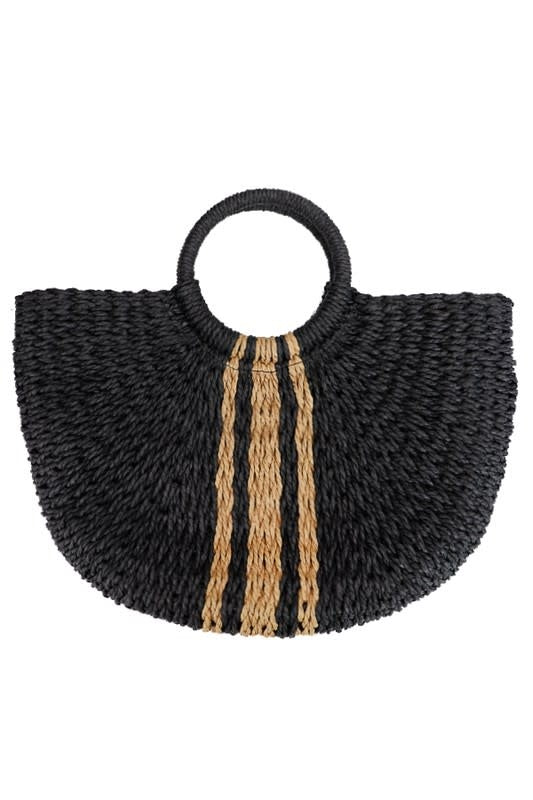 Cap Zone Wicker Hobo Bag