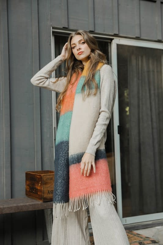 Leto Collection Soft Mohair Scarf